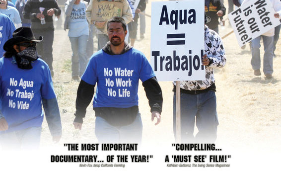 Movie poster showing protestors demonstrating for water quality safety.