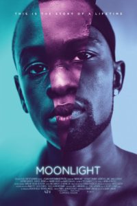 Movie Poster - Portrait of a black man with three wedges of color over his face